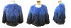 Rex rabbit fur coat with gradual colors