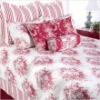 Rizzy Home Roselyn Bedding Set in Red / White Size: King