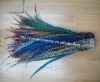 Rooster feather hairs extensions