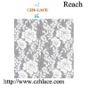 Rose Flower Nylon Knitted Lace Fabric