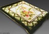 Rose-pattern Mink Soft Blanket (A377)