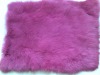 Rose red rabbit fur skin