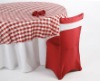 Round Plaid Table Overlay /Plaid table cloth for wedding