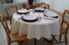 Round white cotton table cloth table cover