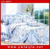 Royal blue background-printing 100% cotton 4 pcs bedding sets/ beautiful flowers print beding sets