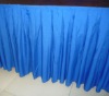 Royal blue polyester table skirt table skirting