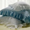 Ruffle hemed pure linen pillowcase