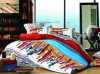 Ruili-fashion 100% Cotton sanding reactive printing bedding set with 4pcs