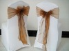 Rusty Brown organza chair sash