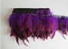 Saddle Hackle Feather Fringe, feather dress, rooster feather dress, feather trimming, pheasant feather