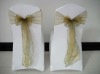 Sage Green organza chair sash