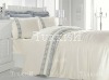 Sateen bedlinen with laces