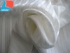 Satin Stripe Crinkle Georgette fabric with silver yarn