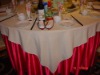 Satin Tablecloth and 100%polyester Table Overlay