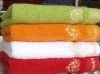 Satin border embroidery towel