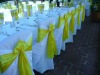 Satin chair cover sashes