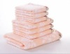 Satin pink bath towel