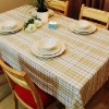 Scotland lattice plaid yarn dyed yellow dining table linen table cloth