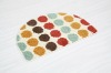 Semicircle polyester bath mat