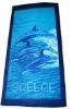 Shark Cotton Print Velvet Beach Towel