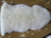 Shorn sheepskin rug--natural white/shape