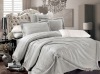 Silk and cotton jacquard / white luxury suite / bedding