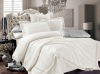 Silk and cotton jacquard / white suite / bedding