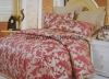 Silk bed linen red