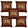 Silk christmas Sari Pillow Cushion Cover Set India