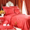Silk/cotton Jacquard Bedding Set 6 pieces Full Queen King Cal King