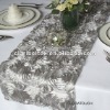 Silver Satin Rosette Wedding table Runner/ Table Runner for Wedding