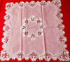 Slubby yarn embroidery  table cloth