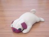 Smooth Elastic laying dog  toy /pillow