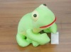 Smooth Elastic sitting frog toy /pillow