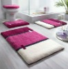 Soft acrylic anti-slip bath rugs set
