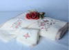 Soft twist Embroidered Bath towels with gaily decorated basket