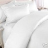 Solid White with Woven Dots 600 Thread Count Full/Queen Size Duvet Cover Set 100 Egyptian Cotton with Matching Pillow Shams by s