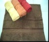 Solid bath towel with border