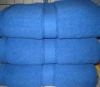 Solid bath towel with dobby border