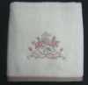 Solid  bath towel with embroidery