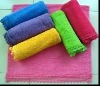 Solid bath towel with lace