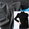 Solid black dyed jersey knitted fabric