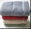 Solid border bath towel