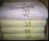 Solid jacquard bath towel with embroidery