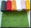 Solid jacquard border bath towel