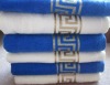 Solid jacquard border bath towel