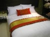 Solid pure white hotel bed sheets