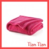 Solid red color polyester coral fleece blanket