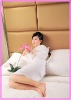 Solid white color  bed cover set