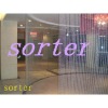 Sorter decorative metal bead chain curtain